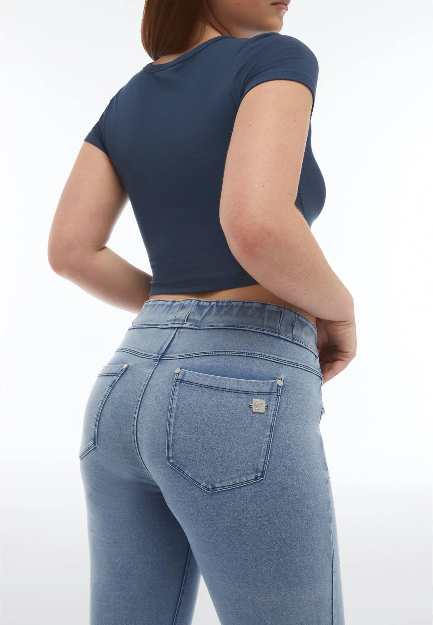 (NOW1MC002ORG-J107B) N.O.W.® PANTS Mid Waist met Knoopsluiting